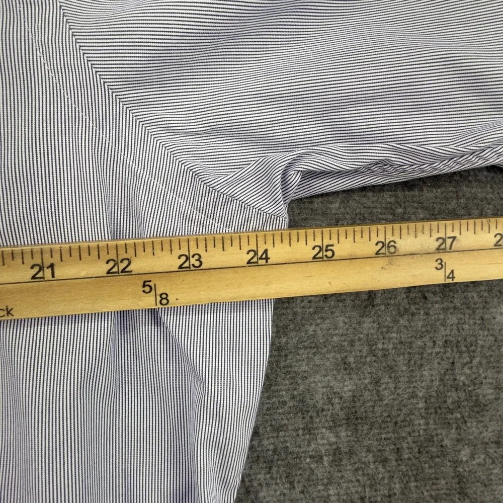 Polo Ralph Lauren Andrew Classic Fit Mens L Blue Stripe Cotton Button Up Shirt